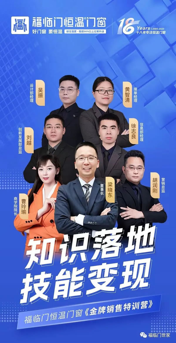 福临门恒温门窗2023江浙区域《金牌销售特训营》在杭州举办圆满落幕。